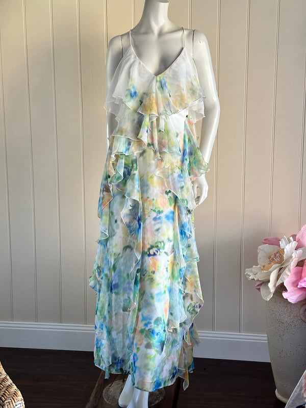 Aje dreamscape floral maxi dress size 8