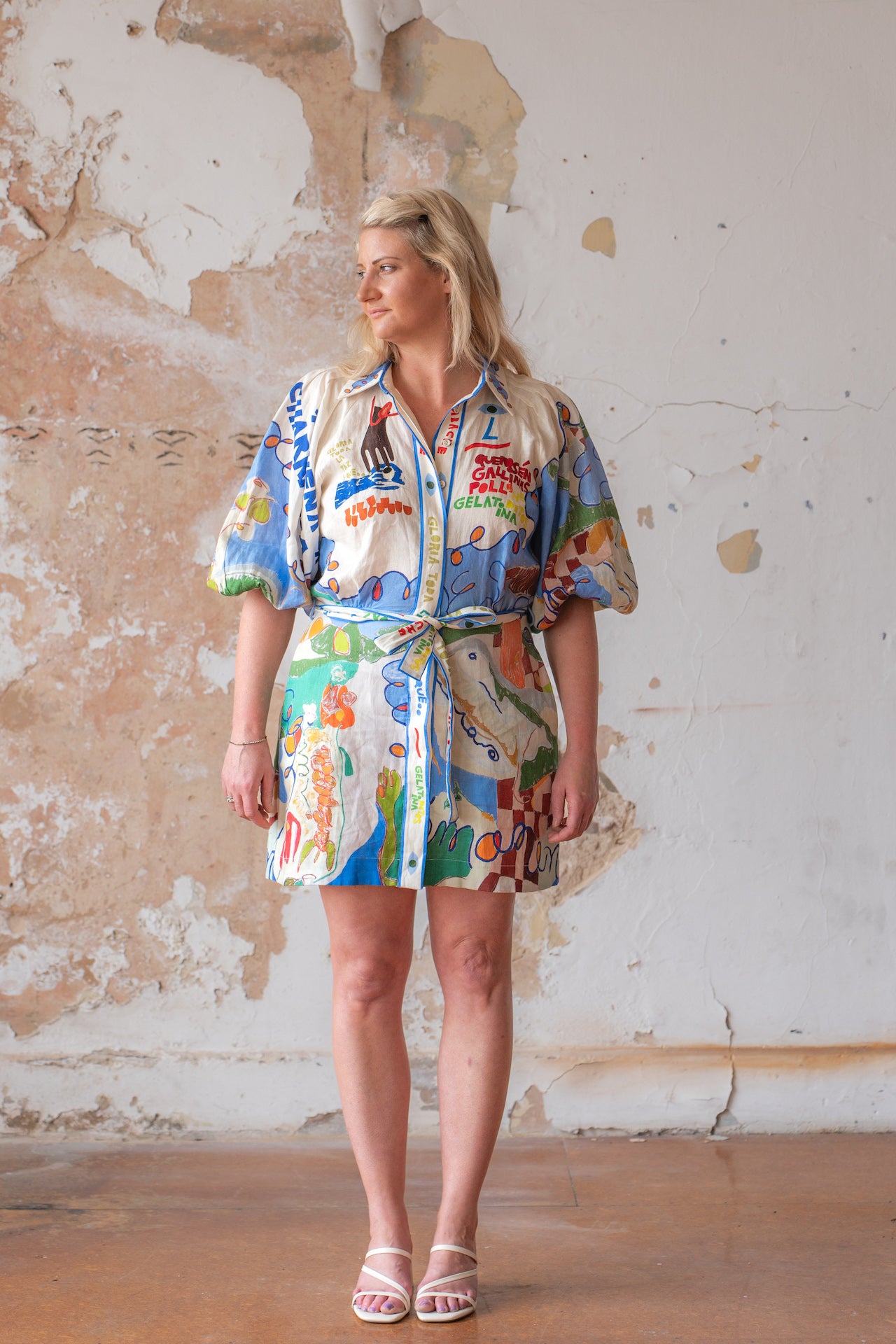 Alemais Nadia Mini Shirtdress Multi Size 12