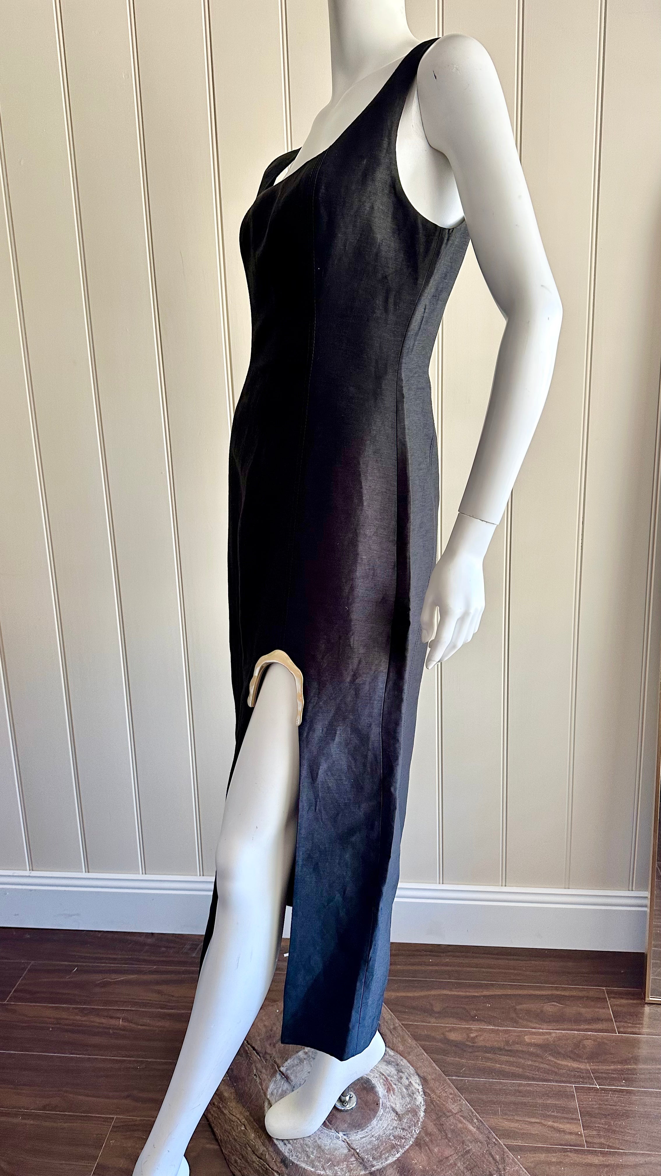 Aje Flourish Midi Dress Size 8 Black