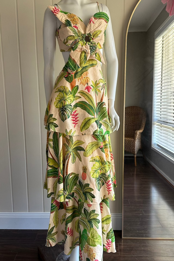 Farm Rio Fruit Forest Maxi Dress Size 10 12
