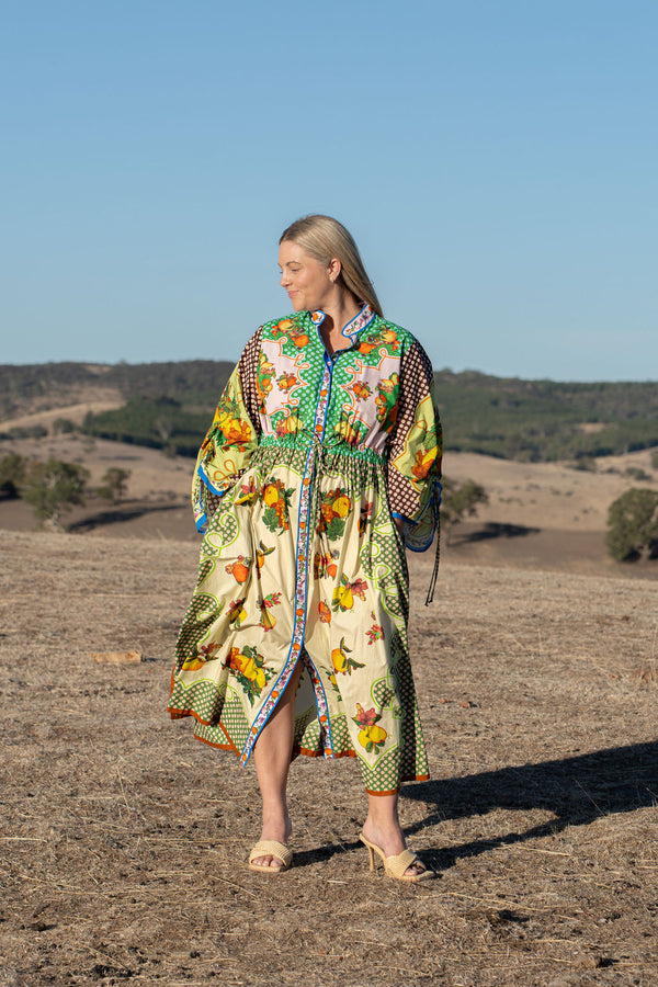 Alemais Lemonis Midi Dress Size 14 16 Long Sleeves