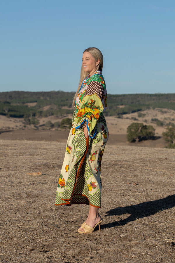 Alemais Lemonis Midi Dress Size 14 16 Long Sleeves