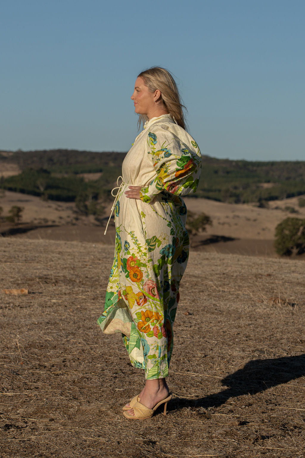 Alemais Constance Maxi Shirt Dress Size 14 16 Long Sleeve