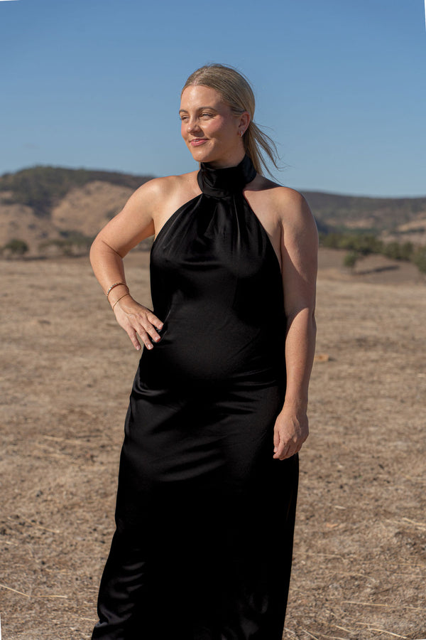 Significant other halter maxi dress black Size 16