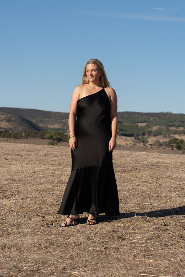 Significant Other Lana Bias Dress Size 16 18 Black