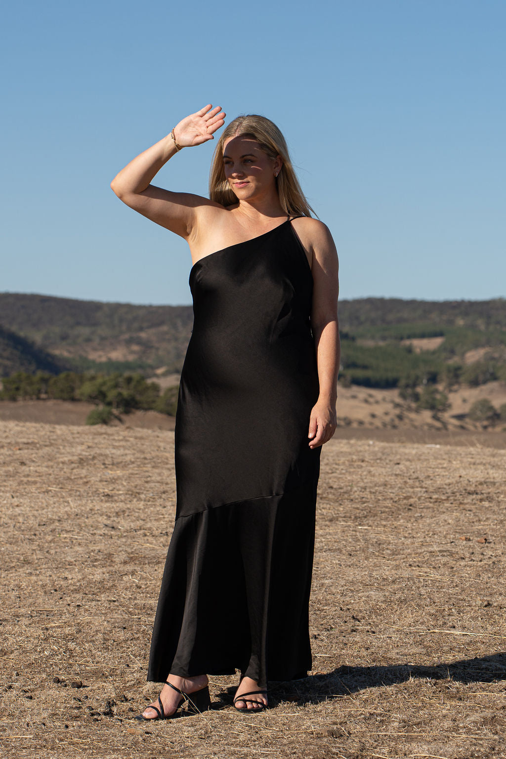 Significant Other Lana Bias Dress Size 16 18 Black