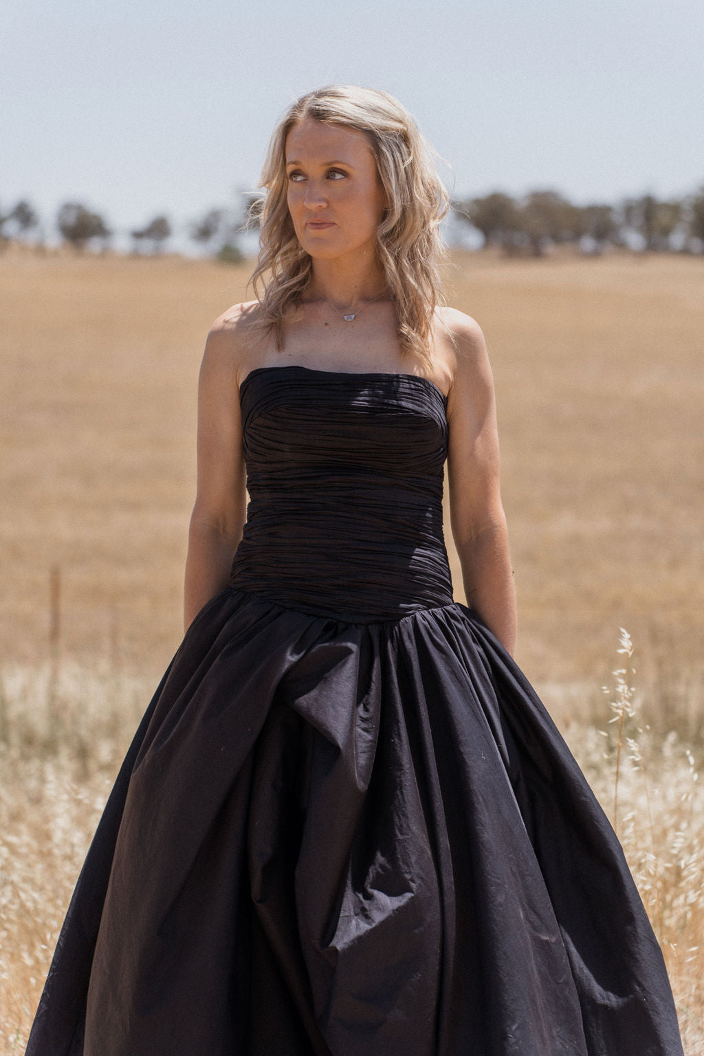 Aje Violet Bubble Hem Maxi Dress Black Size Au 10